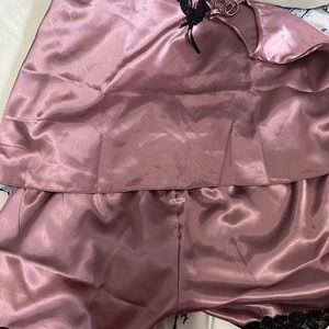 Sexy silky material sleep wear